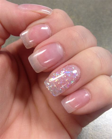 clear glitter nail designs|clear acrylic nails with glitter.